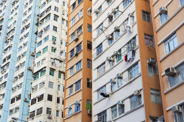 Residential building in Hong Kong city
