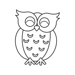 owl lovely line vector illustration eps 10