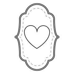 card love heart ornament line vector illustration eps 10