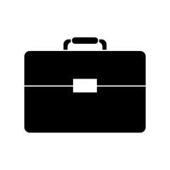 silhouette portfolio suitcase business document vector illustration eps 10