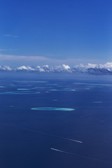 Fototapeta na wymiar Group of atolls in Indian ocean