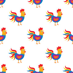 rooster chicken seamless