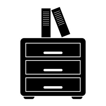 recommend clip art: silhouette file cabinet folder archive workplace vector illustration eps 10