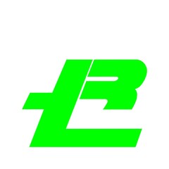 Vector initial letter LR logo icon green color design template