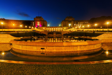 Fountains and Gardens of the Trocadero in Paris - obrazy, fototapety, plakaty