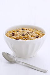 Delicious muesli breakfast