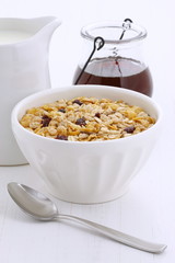 Delicious muesli breakfast