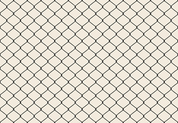 Fototapeta premium Metallic Wired Fence Seamless Pattern