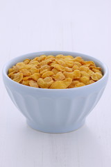 Healthy corn flakes breakfast