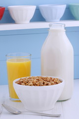 Delicious organic muesli cereal