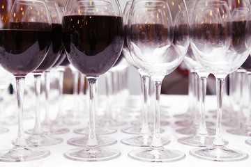 glasses of red wine