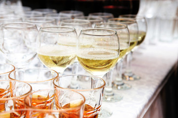 glasses of white wine