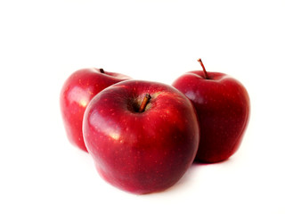 red apples isolated on white background