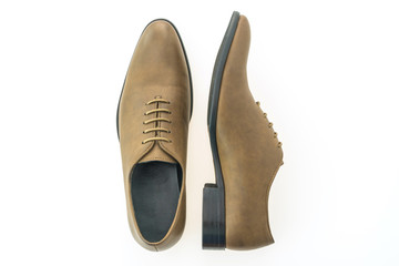 Beautiful elegance and luxury leather brown men shoes