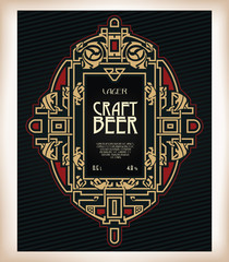 Vintage frame design for labels