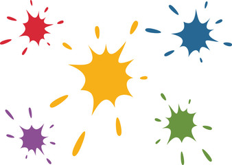 Paint Splatters.Hand Drawn Splashes.Vector.