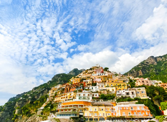 Fototapeta na wymiar Positano, Italy along the stunning Amalfi Coast.