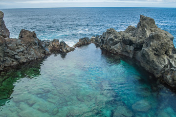 Natural pool Charco De La Laja, at the north of Tenerife, Canary Islands, Spain
