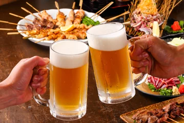 Deurstickers Yakitori en bier © BRAD