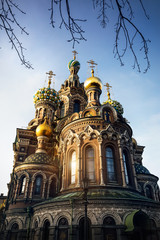 Fototapeta na wymiar Church Savior on Spilled Blood in Petersburg