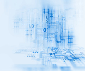 blue geometric  shape abstract technology background