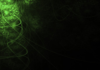 abstract green background with wavy lines