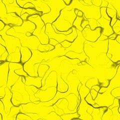 Bright yellow background with black thin curvy lines veins cracks