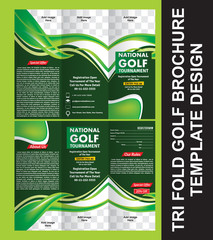 Tri Fold Golf  Brochure Template