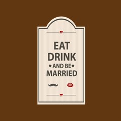 Wedding sticker to feast