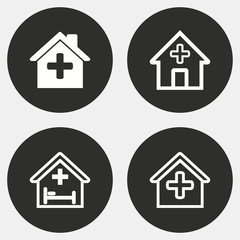 Hospital - vector icon.