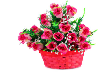 Roses in basket