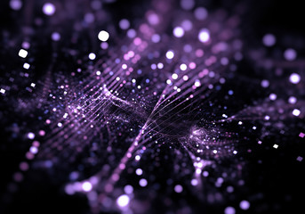 purple sparkle and bokeh background
