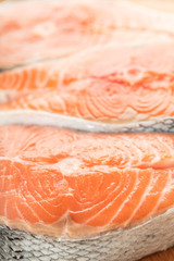 salmon meat close-up
