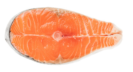salmon steak close-up