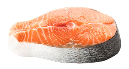 salmon steak close-up