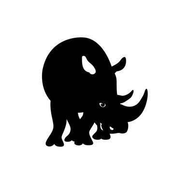 rhinoceros vector illustration  silhouette
