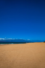 Beach, sand and sky.  Lanai, Hawaii.  Polihua Beach.