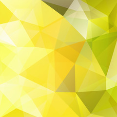 Abstract background consisting of yellow, green, white triangles. Geometric design for business presentations or web template banner flyer. Vector illustration