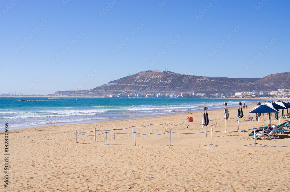 Sticker Beach of Agadir, Morocco