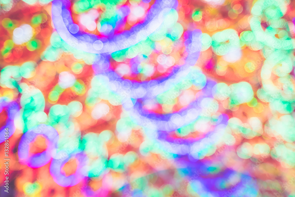 Poster Blurred background, Abstract colorful bokeh light shape.