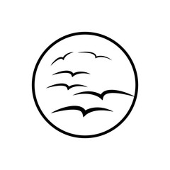 Bird crow icon. Simple illustration.