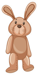 Rabbit toy on white background