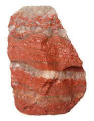 The stone of potash salt is isolated on a white background