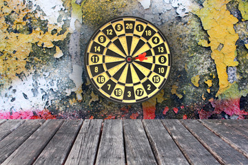 target on concrete background