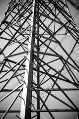 Electricity pylon closeup