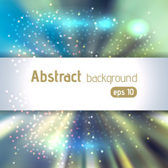 Obraz premium Colorful rays background with place for text. Abstract motion blur background with power explosion. Vector illustration. Blue, gray colors.