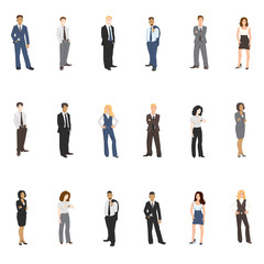 Collection illustrations of business people