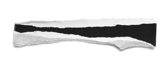 Fototapeta premium black ripped paper on white