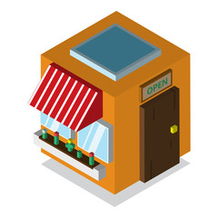 Small restaurant.3D style.