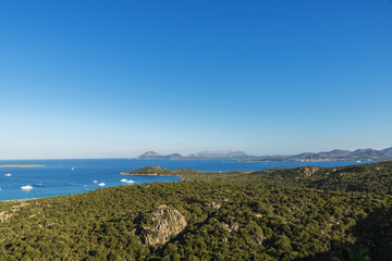 Overview of Porto Cervo in in Sardinia, Italy